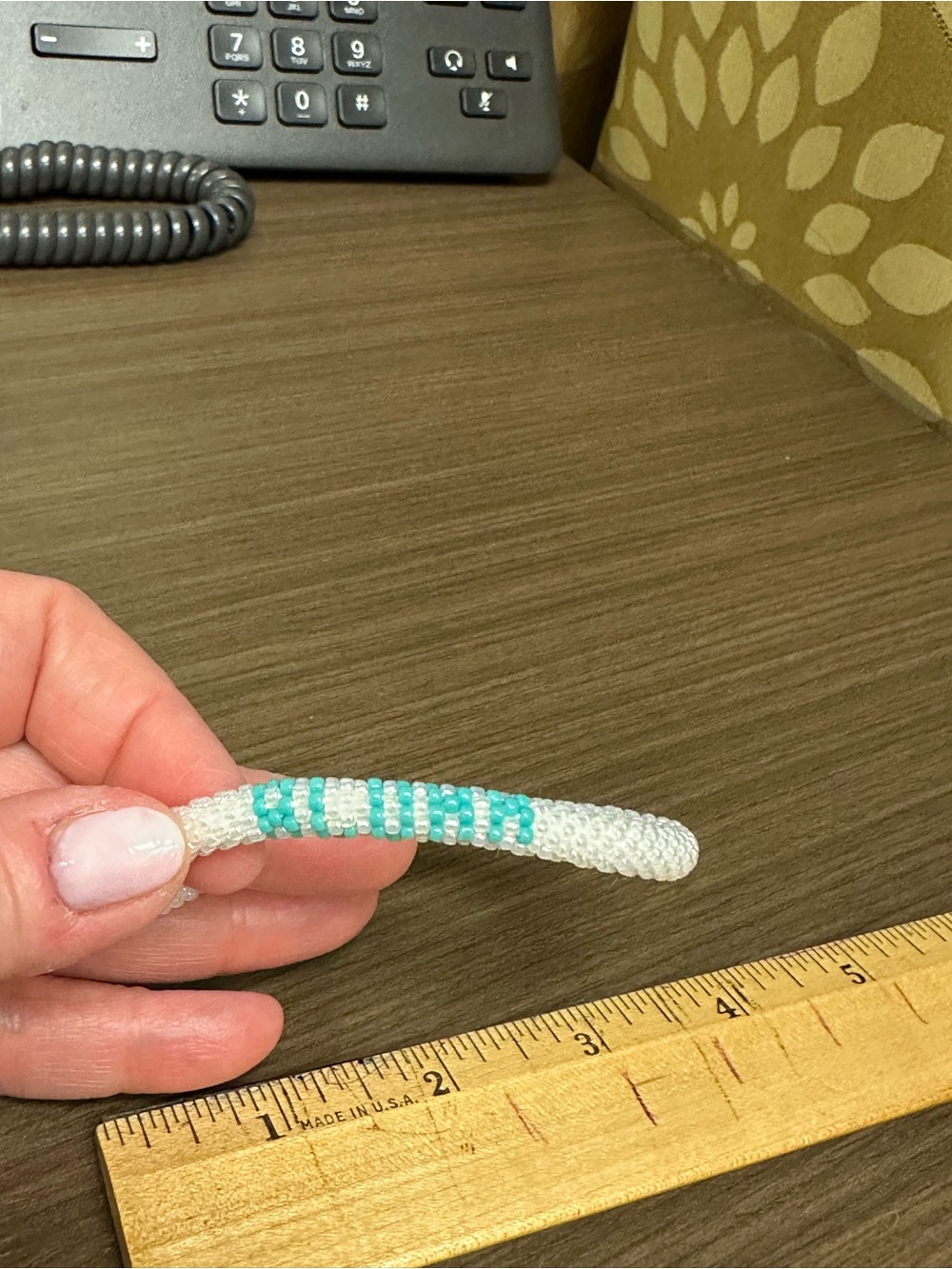 Beaded Reptile Enrichment Treat - White & Teal